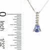 Thumbnail Image 4 of Pear Shaped Tanzanite and Diamond Accent Pendant and Earring Set in 14K White Gold