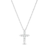 Thumbnail Image 1 of 1/10 CT. T.W. Diamond Cross Pendant in 14K White Gold