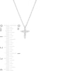 Thumbnail Image 2 of 1/10 CT. T.W. Diamond Cross Pendant in 14K White Gold