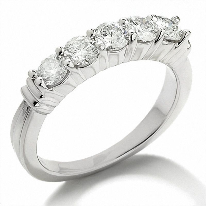Main Image 1 of 1 CT. T.W. Diamond Five Stone Band in Platinum