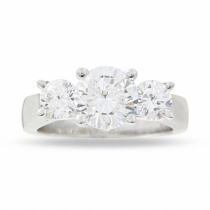 Main Image 1 of 2-1/2 CT. T.W. Diamond Three Stone Ring in Platinum
