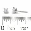 3/8 CT. T.W. Princess-Cut Diamond Solitaire Earrings in 14K White Gold
