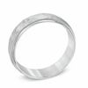 Thumbnail Image 2 of Men's 6.0mm Hammered Comfort Fit Wedding Band in 14K White Gold