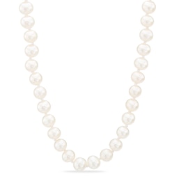5.0-5.5mm Round Cultured Freshwater Pearl Necklace in 14K Gold