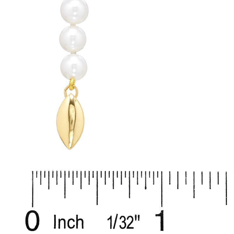 5.0-5.5mm Round Cultured Freshwater Pearl Necklace in 14K Gold