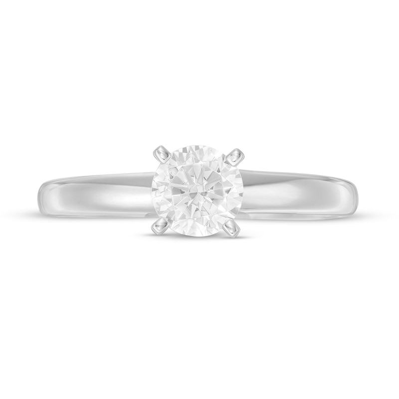 Main Image 4 of 3/4 CT. Certified Diamond Solitaire Engagement Ring in 14K White Gold (J/I1)