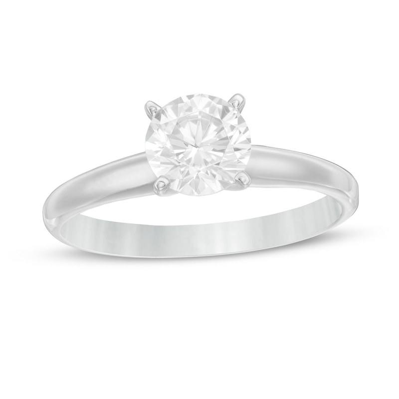 Main Image 1 of 1 CT. Certified Diamond Solitaire Engagement Ring in 14K White Gold (J/I1)