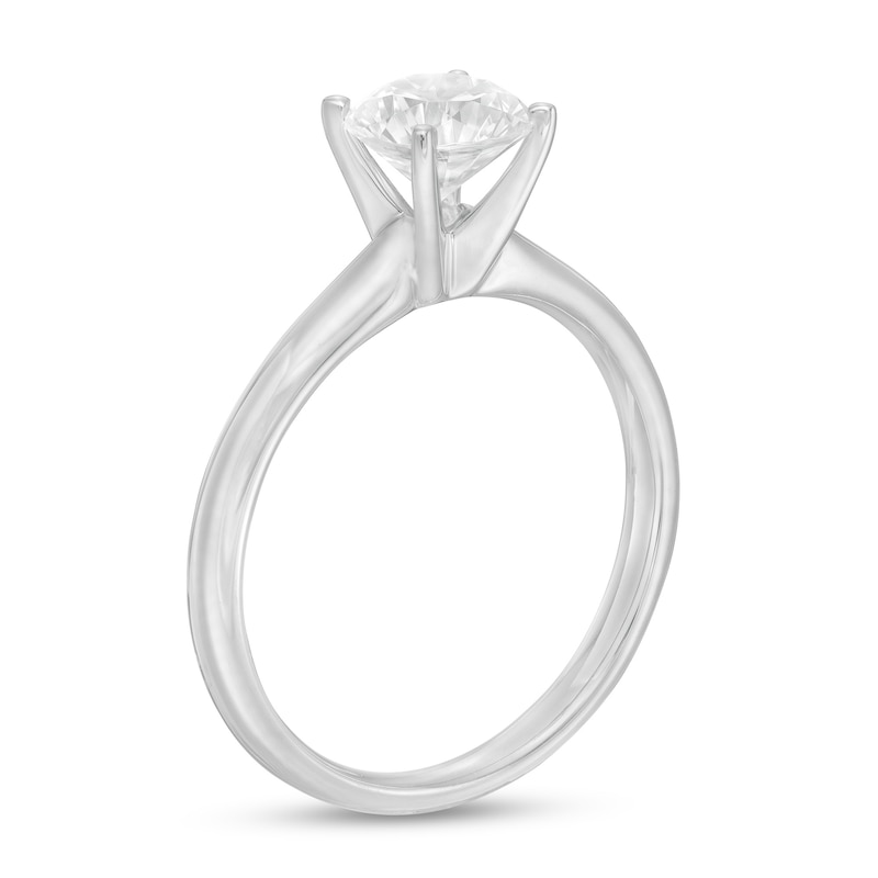 Main Image 3 of 1 CT. Certified Diamond Solitaire Engagement Ring in 14K White Gold (J/I1)