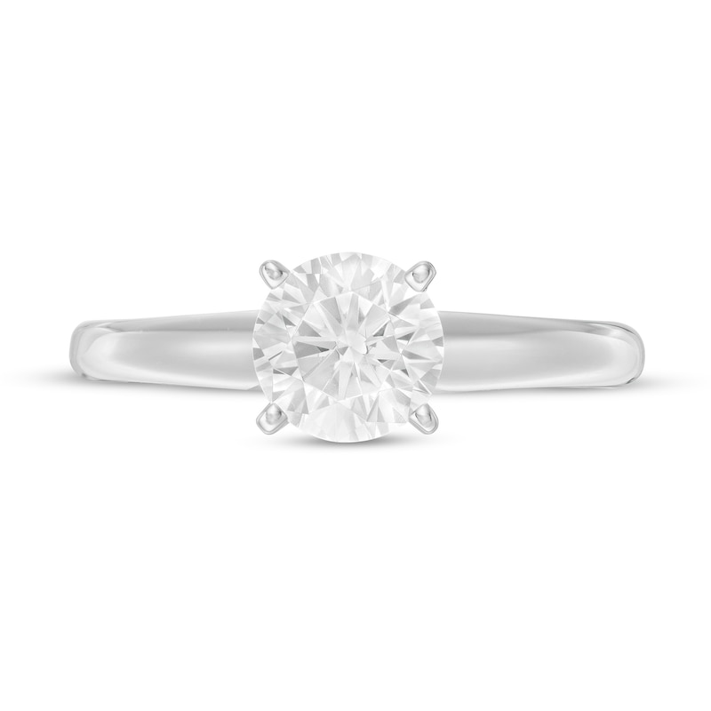 Main Image 4 of 1 CT. Certified Diamond Solitaire Engagement Ring in 14K White Gold (J/I1)