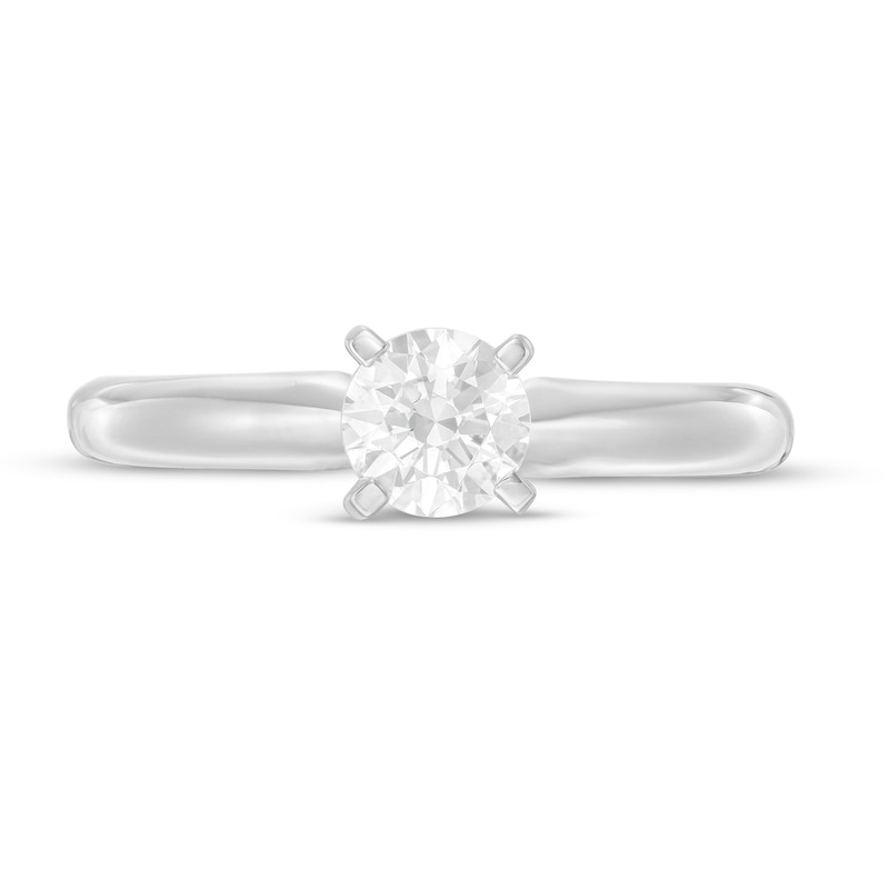 Main Image 4 of 1/2 CT. Certified Diamond Solitaire Engagement Ring in 14K White Gold (J/I1)