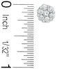 1 CT. T.W. Diamond Flower Earrings in 14K White Gold