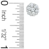 Thumbnail Image 2 of 1 CT. T.W. Diamond Flower Earrings in 14K White Gold