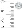 Thumbnail Image 1 of 1 CT. T.W. Diamond Flower Earrings in 14K White Gold