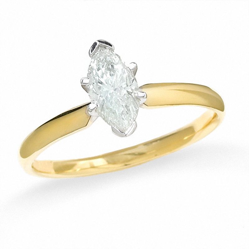 5/8 CT. Marquise Diamond Solitaire Engagement Ring in 14K Gold