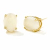 Oval Opal Stud Earrings in 14K Gold