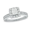 Thumbnail Image 0 of 5/8 CT. T.W. Princess-Cut Diamond Frame Vintage-Style Engagement Ring in 14K White Gold