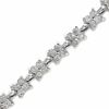 Thumbnail Image 1 of 1-7/8 CT. T.W. Diamond Flower Bracelet in 14K White Gold