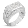 Men's 1-7/8 CT. T.W. Rectangle Diamond Ring in 14K White Gold