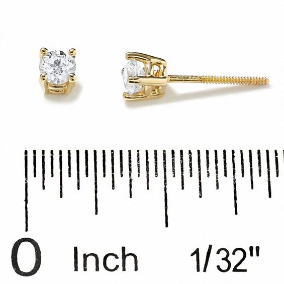 1/3 CT. T.W. Diamond Solitaire Earrings in 14K Gold 1/3 CT. T.W. Diamond Solitaire Earrings in 14K Gold