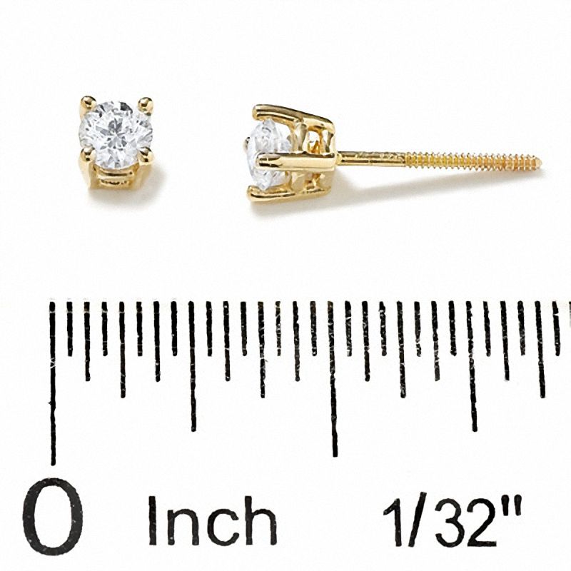1/3 CT. T.W. Diamond Solitaire Earrings in 14K Gold