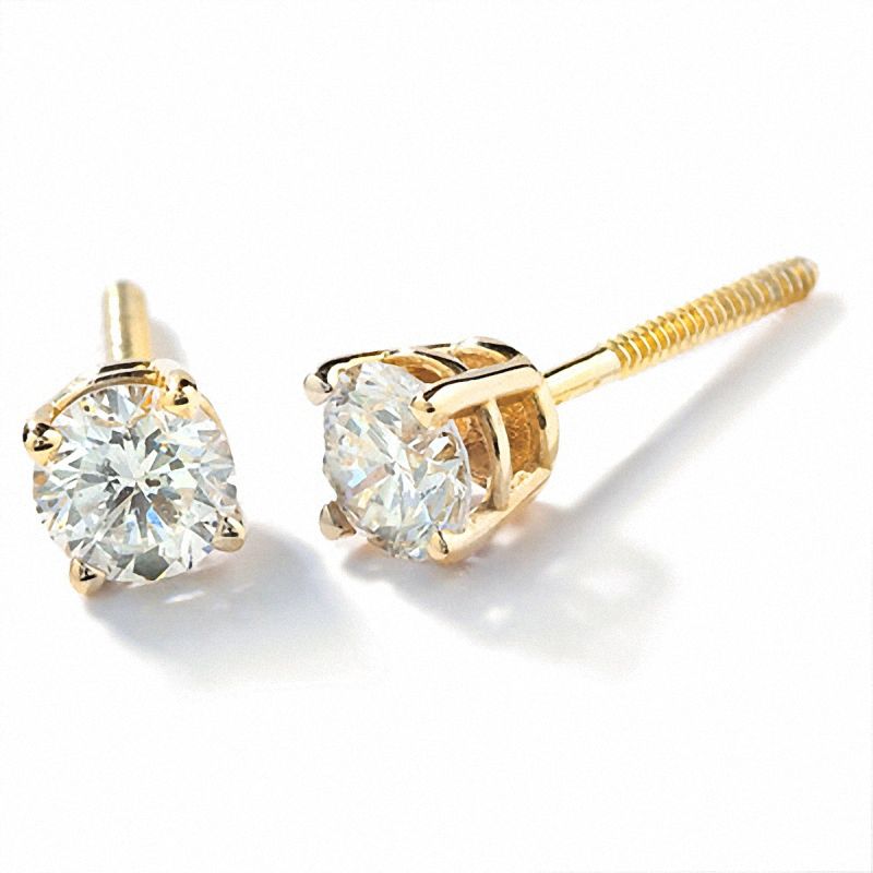 1/2 CT. T.W. Diamond Solitaire Earrings in 14K Gold