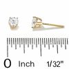 Thumbnail Image 2 of 1/2 CT. T.W. Diamond Solitaire Earrings in 14K Gold