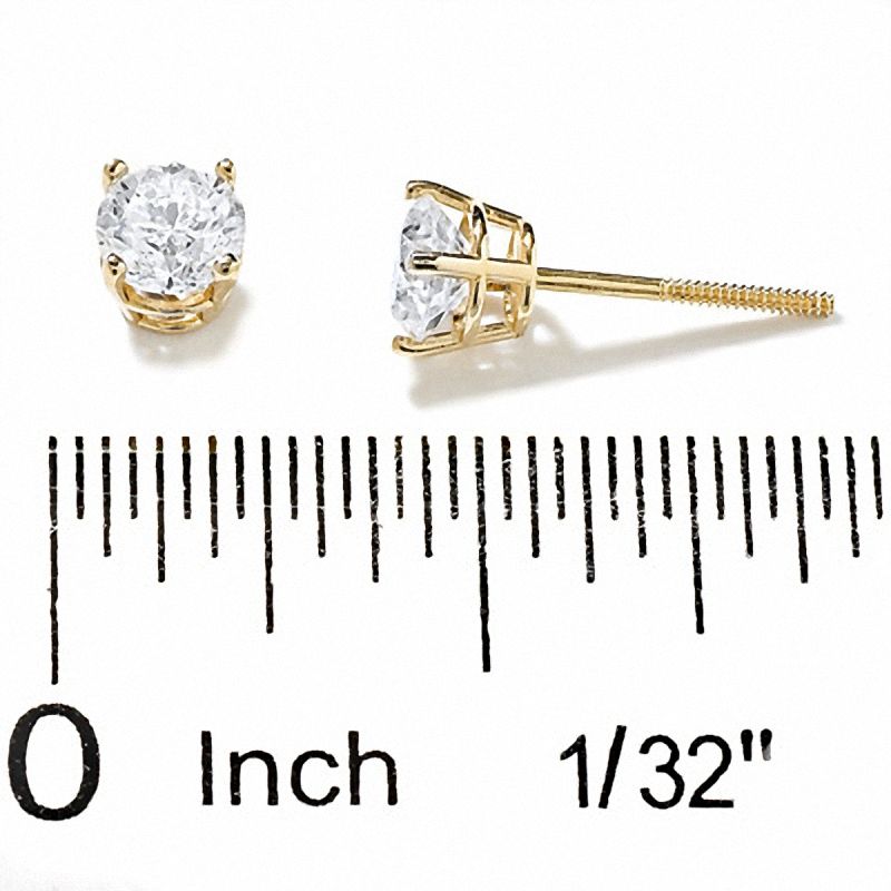 3/4 CT. T.W. Diamond Solitaire Earrings in 14K Gold