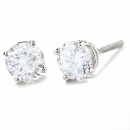 3/4 CT. T.W. Diamond Solitaire Earrings in 14K White Gold