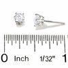 Thumbnail Image 1 of 3/4 CT. T.W. Diamond Solitaire Earrings in 14K White Gold