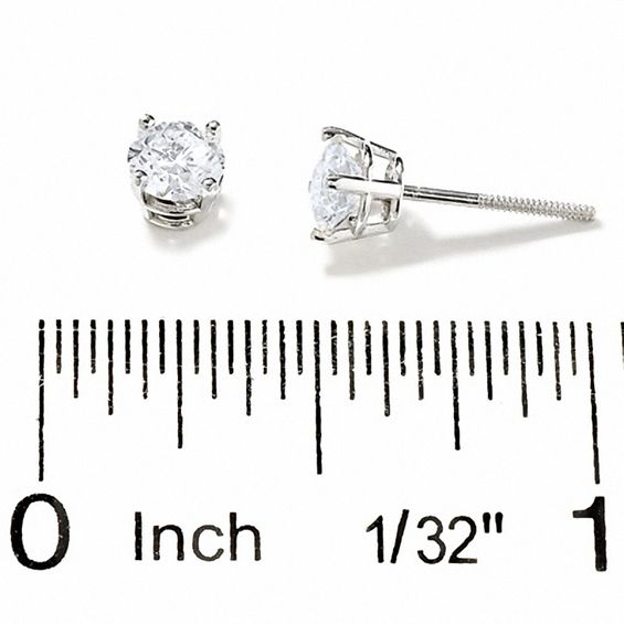 3/4 CT. T.W. Diamond Solitaire Earrings in 14K White Gold 3/4 CT. T.W. Diamond Solitaire Earrings in 14K White Gold