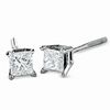 Thumbnail Image 0 of 1/3 CT. T.W. Princess-Cut Diamond Solitaire Earrings in 14K White Gold