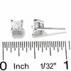 Thumbnail Image 1 of 1 CT. T.W. Princess-Cut Diamond Solitaire Earrings in 14K White Gold