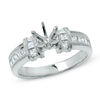 1/2 CT. T.W. Diamond Semi Mount Engagement Ring with Princess-Cut Diamonds in 14K White Gold