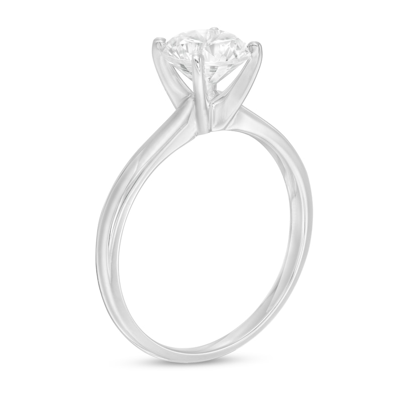 Main Image 3 of 1-1/5 CT. Certified Diamond Solitaire Engagement Ring in 14K White Gold (J/I1)