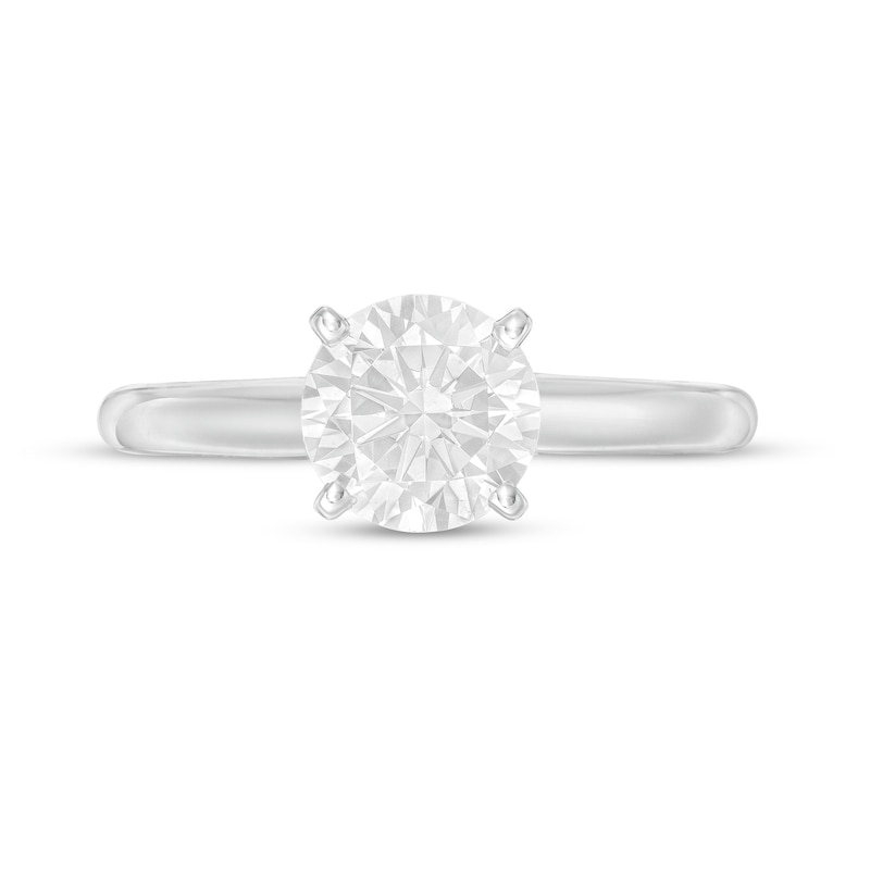 Main Image 4 of 1-1/5 CT. Certified Diamond Solitaire Engagement Ring in 14K White Gold (J/I1)