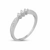 Thumbnail Image 1 of 1/6 CT. T.W. Diamond Three-Stone Milgrain Ring in 14K White Gold