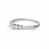 Thumbnail Image 2 of 1/6 CT. T.W. Diamond Three-Stone Milgrain Ring in 14K White Gold