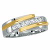 Thumbnail Image 0 of Men's 1 CT. T.W. Diamond Bypass Ring in 10K Two-Tone Gold