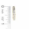 Thumbnail Image 3 of 3/4 CT. T.W. Baguette and Round Diamond Hoop Earrings in 14K Gold
