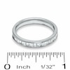Thumbnail Image 3 of 1/2 CT. T.W. Princess-Cut and Baguette Diamond Channel Band in 14K White Gold