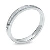 Thumbnail Image 2 of 1/4 CT. T.W. Princess-Cut and Baguette Diamond Band in 14K White Gold