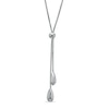 Thumbnail Image 1 of Diamond-Cut Polished Snake Lariat Necklace in 14K White Gold - 17"