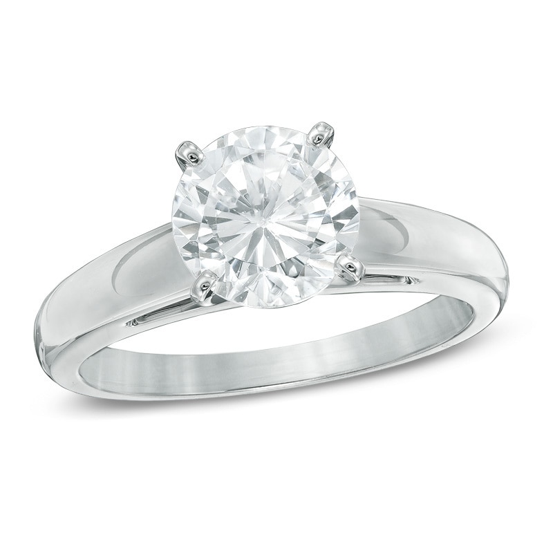 Main Image 1 of 2 CT. Certified Diamond Solitaire Engagement Ring in 14K White Gold (J/I2)