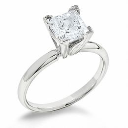 2 CT. Certified Princess-Cut Diamond Solitaire Engagement Ring in 14K White Gold (J/I2)