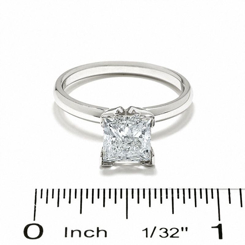 2 Ct Natural Princess Cut Diamond Solitaire Engagement Ring 14K