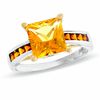 Thumbnail Image 1 of Square Madeira Citrine and Citrine Ring in 14K Gold