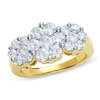 Thumbnail Image 0 of 2 CT. T.W. Diamond Three Stone Flower Ring in 14K Gold