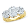 Thumbnail Image 1 of 2 CT. T.W. Diamond Three Stone Flower Ring in 14K Gold