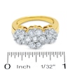 Thumbnail Image 2 of 2 CT. T.W. Diamond Three Stone Flower Ring in 14K Gold