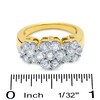 Thumbnail Image 3 of 2 CT. T.W. Diamond Three Stone Flower Ring in 14K Gold